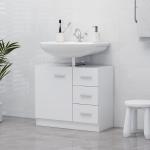 Weiße vidaXL Waschbeckenunterschränke & Badunterschränke mit Schublade 