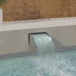Silberne vidaXL Wasserfälle & Wasserfallbrunnen aus Edelstahl LED beleuchtet 