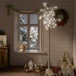 Weiße Lichterbäume Außen mit Weihnachts-Motiv aus Kunststoff 