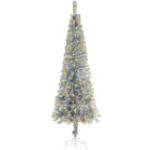 Silberne vidaXL LED-Weihnachtsbäume 