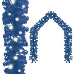 vidaXL Weihnachtsgirlande mit LED-Lichtern 10 m Blau
