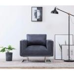 Graue vidaXL Lounge Sessel aus Kunstleder Breite 50-100cm, Höhe 50-100cm, Tiefe 50-100cm 