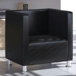 Schwarze vidaXL Lounge Sessel aus Kunstleder 