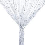 Reduzierte Silberne Fadenvorhänge mit Insekten-Motiv aus Polyester 