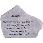 Vidroflor Gedenkstein Mama. aus Steinguss 18 x 14