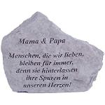 Vidroflor Gedenkstein Mama & Papa. aus Steinguss 18 x 14 cm Grabschmuck