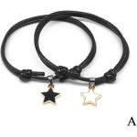 Schwarze Sterne Minimalistische Partnerarmbänder für Damen 