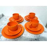 Orange Waechtersbach Fun Factory Kaffeegedecke aus Keramik 3-teilig 