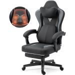 Reduzierte Schwarze Gaming Stühle & Gaming Chairs aus Stoff mit Massagefunktion 