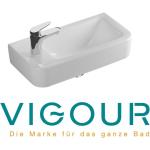 Weiße Vigour clivia Rechteckige Handwaschbecken & Gäste-WC-Waschtische aus Keramik 