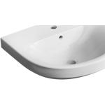 Weiße Vigour clivia Rechteckige Handwaschbecken & Gäste-WC-Waschtische aus Keramik mit Hahnloch 