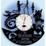 Schwarze Nightmare Before Christmas Schallplattenuhren mit Weihnachts-Motiv Weihnachten 