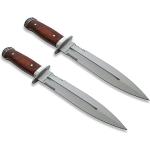 VIKING GEAR 2x USA Saber - 33cm großes - Jagd - Dolch - Hirschfänger - Saufänger - Saufeder - Abfangmesser - Survival - Outdoor - Messer - Hunting - Knife - extrem Hunter Dagger , silber braun