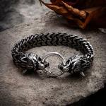 Keltische Armbänder mit Tiermotiv aus Stahl für Herren 