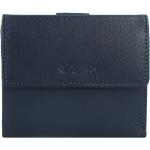 Marineblaue Esquire RFID Damenportemonnaies & Damenwallets aus Leder 