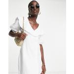 Reduzierte Weiße Vila Mini Sommerkleider mit Puffärmeln für Damen Größe S für den für den Sommer 