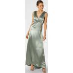 Mintgrüne Unifarbene Elegante Vila Abendkleider A-Linie aus Satin für Damen Größe XS 