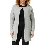 Vila Clothes Damen Blazer VINAJA New Long Jacket - NOOS 14038000, Einfarbig, Gr. 36 (Herstellergröße: S), Grau (Light Grey Melange)