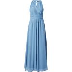 Blaue Ärmellose Maxi Lange Abendkleider aus Spitze für Damen Größe S 