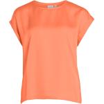 Reduzierte Neonorange Kurzärmelige Vila Basic T-Shirts aus Polyester für Damen 