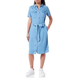 Vila Damen Vibista S/S Shirt Dress/Su - Noos Cargokleid, Medium Blue Denim, 36 EU