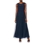 Blaue Elegante Vila Maxi Lange Abendkleider aus Spitze für Damen Größe XS 
