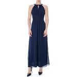 Reduzierte Blaue Unifarbene Vila Maxi Lange Abendkleider für Damen Größe M 