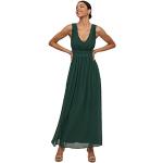 Reduzierte Ärmellose Vila Maxi V-Ausschnitt Lange Abendkleider mit Reißverschluss für Damen Größe S 