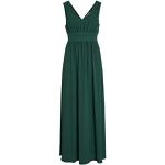Ärmellose Vila Maxi V-Ausschnitt Lange Abendkleider mit Reißverschluss für Damen Größe L 