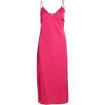 Reduzierte Pinke Elegante Vila Maxi V-Ausschnitt Träger-Maxikleider aus Polyester für Damen Größe M 