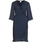 Reduzierte Petrolfarbene Unifarbene Vila Midi Midikleider & knielange Kleider aus Polyester für Damen 