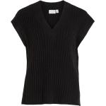 Vila Vimalje V-Neck S/l Oversize Knit Vest (14091301-4424584) Black