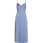 Blaue Elegante Vila Maxi V-Ausschnitt Sommerkleider für Damen Größe M für den für den Sommer 