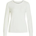 Reduzierte Weiße Vila Strickpullover aus Baumwolle maschinenwaschbar für Damen Größe L für den für den Herbst 