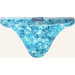 Reduzierte Blaue Blumenmuster Vilebrequin Bikinihosen zum Binden aus Polyamid mit verstellbaren Trägern für Damen Größe M 