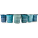 Reduzierte Blaue Wassergläser 350 ml aus Keramik spülmaschinenfest 6-teilig 