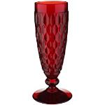 Rote Rautenmuster Villeroy & Boch Boston Coloured Sektkelche 150 ml mit Ornament-Motiv aus Kristall 