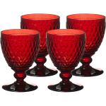 Rote Runde Glasserien & Gläsersets 400 ml aus Kristall spülmaschinenfest 4-teilig 