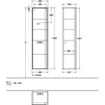 Weiße Moderne Villeroy & Boch Collaro Waschbeckenunterschränke & Badunterschränke matt aus Holz Breite 150-200cm, Höhe 150-200cm, Tiefe 0-50cm 