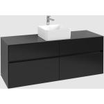 Villeroy & Boch Collaro - Waschtischunterschrank 1400x548x500mm 4 Auszüge black matt lacquer