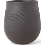 Schwarze Villeroy & Boch Große Vasen aus Porzellan 
