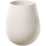 Weiße Villeroy & Boch Manufacture Collier Runde Vasen & Blumenvasen aus Porzellan 