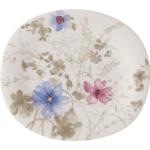 Bunte Blumenmuster Villeroy & Boch Mariefleur Gris Ovale Frühstücksteller 19 cm aus Porzellan mikrowellengeeignet 