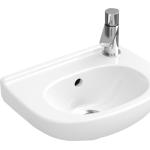 Villeroy & Boch Handwaschbecken compact ohne Novo 360x275mm seitl.e Hl. v.gestochen mit Ül. weiß, 53603601