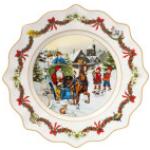 Goldenes Motiv Villeroy & Boch Rundes Weihnachtsgeschirr aus Porzellan 