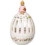 Weiße 16 cm Villeroy & Boch Bunny Tales Oster-Teelichthalter mit Ornament-Motiv aus Keramik 