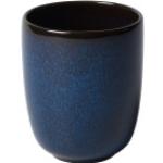 Blaue Skandinavische Villeroy & Boch Lave Kaffeebecher 400 ml aus Steingut mikrowellengeeignet 