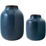 Blaue 22 cm Villeroy & Boch Like Vasensets 22 cm aus Steingut 2-teilig 