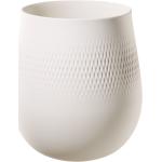 Weiße Moderne Villeroy & Boch Manufacture Collier Vasen & Blumenvasen Matte aus Porzellan 