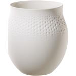 Weiße Moderne Villeroy & Boch Manufacture Collier Vasen & Blumenvasen matt aus Porzellan 